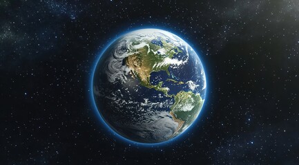 Obraz premium Pixelated Earth In Space