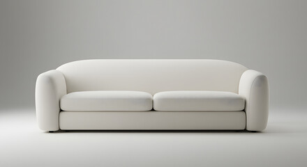 White Sofa on White Background