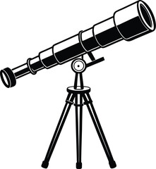 Telescope silhouette, telescope icon, telescope vector silhouette