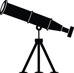 Telescope silhouette, telescope icon, telescope vector silhouette