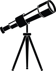 Telescope silhouette, telescope icon, telescope vector silhouette