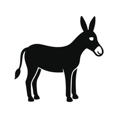 Donkey silhouette vector art illustration