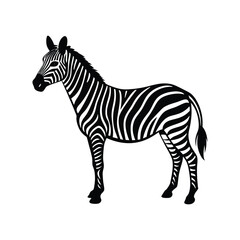 A zebra silhouette vector art illustration