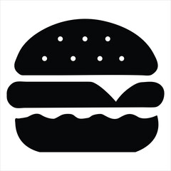 burger on white background