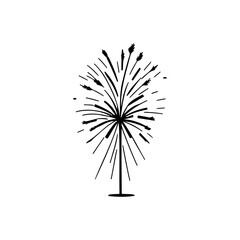 Naklejka premium Minimalist depiction of an abstract floral explosion, elegant design element