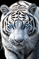 Fototapeta premium Stunning Artwork Featuring a White Tiger