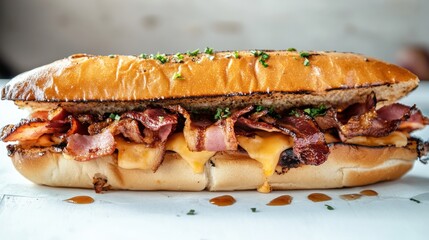 Delicious Grilled Bacon and Cheese Sandwich