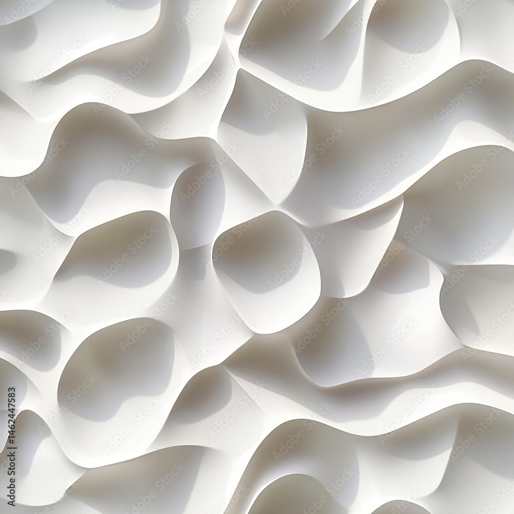 Leinwandbilder 3D textured vector background with smooth abstract shapes and depth effect, ideal for modern design and digital applications.

