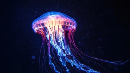 Mesmerizing Jellyfish: A Symphony of Blue and Pink
