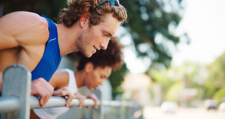 Runner, stretching and coaching with people in city for marathon practice, sports team and helping....