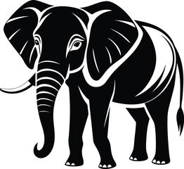 Elephant silhouette, elephant collection,  elephant silhouette vector illustration on a white background
