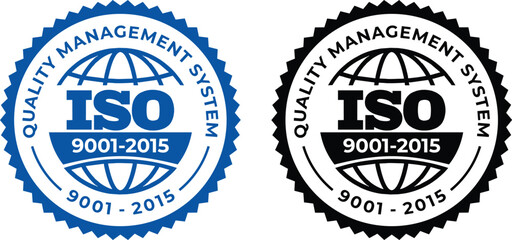 ISO 9001:2015 Certified Symbol Quality Assurance Logo & Certification Vector	
