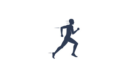 Silhouette of a leg and foot in motion suggesting running or jumping
