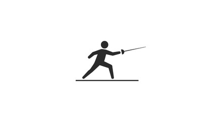Simple Stick Figure Taking a Running Leap