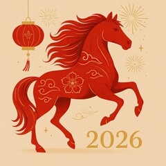 fiery red horse