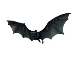 A Cartoon Bat Flying Through Dark Forest Isolated on Transparent Background