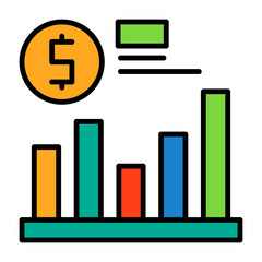 Finance graph Vector Icon