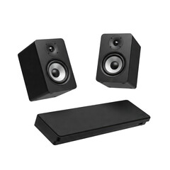 Obraz premium compact desktop speaker set in black