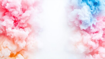 Fototapeta premium Colorful, vibrant abstract smoke clouds