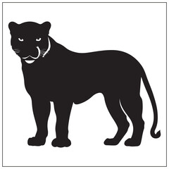 Obraz premium Black Panther Silhouette