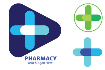 Pharmacy logo template. Hospital Logo Design, Pharmacy Logo Design, Health Care Logo Design and Medical Logo Design