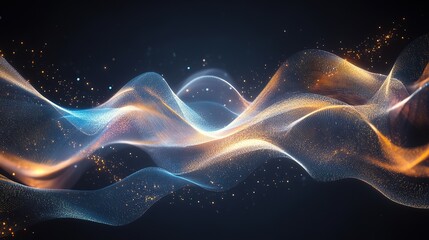 Abstract Glowing Particles Waves