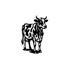 cow silhouettes isolated and Vector 