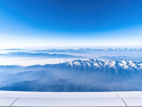 Aerial view of snow-capped mountains