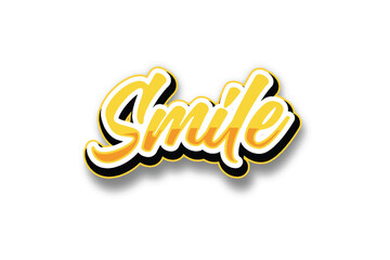 text effect smile illustration