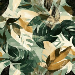 Tropical leaf pattern design © ULFAITA