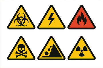 Warning Signs for Hazardous Materials and Environmental Dangers
