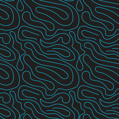 abstract wavy line seamless background design, vector repeated pattern
