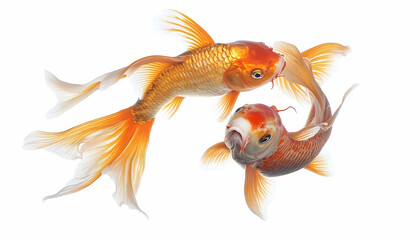Fototapeta premium Goldfish active swimming