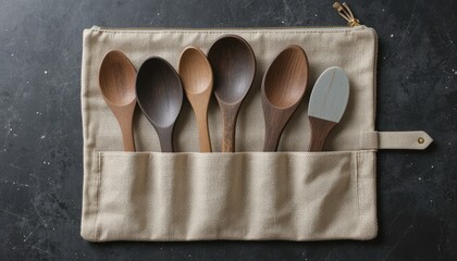 wooden kitchen utensils