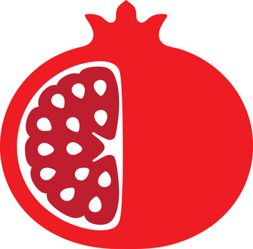 recommend clip art: pomegranate silhouette, pomegranate fruit icon vector illustration