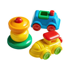 Fototapeta premium Colorful Stacking Toys for Kids - Fun and Educational , isolated on white background png