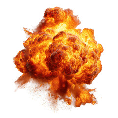 Explosive Fire Burst - A Powerful Visual Display of Energy , isolated on white background png