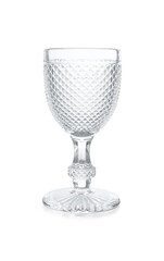 One empty clean glass isolated on white