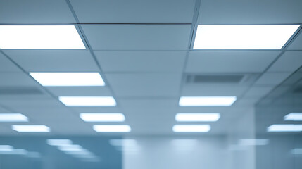Office Ceiling with Recessed Lighting