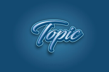 text effect topic illustration