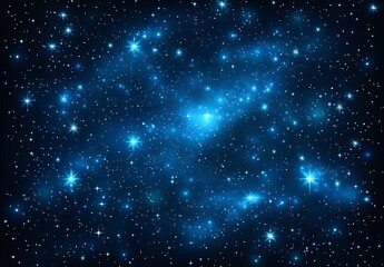 Fototapeta premium An abstract representation of the night sky in the cosmos showcases a mesmerizing display of sparkling stars, nebulae, and celestial lights