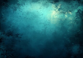 Fototapeta premium Abstract brushstrokes in shades of teal, gray, and turquoise create a modern painting suitable for digital design and backgrounds