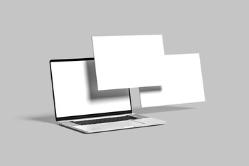 Laptop Screen Website Mockup