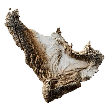 Realistic Oman map with "OMAN" labeled in bold font, white background