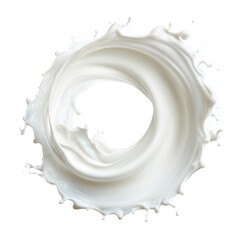 Milk Splash Art - A Whimsical Dairy Design , isolated on white background png