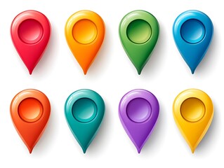 Elegant Modern Marker Pins for Stylish Map Designs