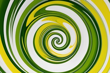 Fototapeta premium Macro close-up green yellow white swirl.
