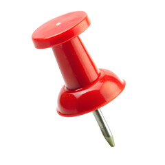 Red Push Pin HighResolution Image isolated on transparent background