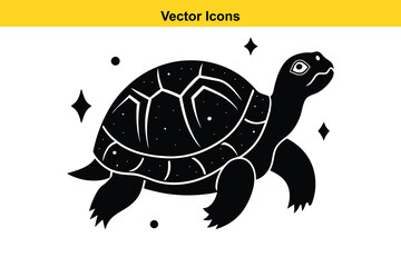 A cute, slow reptile, possibly a tortoise or terrapin, walks isolated on a white background, showcasing its shell