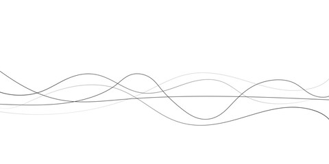 A minimalist abstract image featuring multiple, interwoven, wavy lines in varying thicknesses and dashed patterns.  © VxGFX